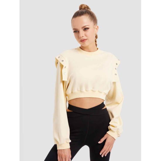 Shoulder Button Knit Sweatshirt Shoulder Button Knit Sweatshirt