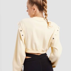 Shoulder Button Knit Sweatshirt