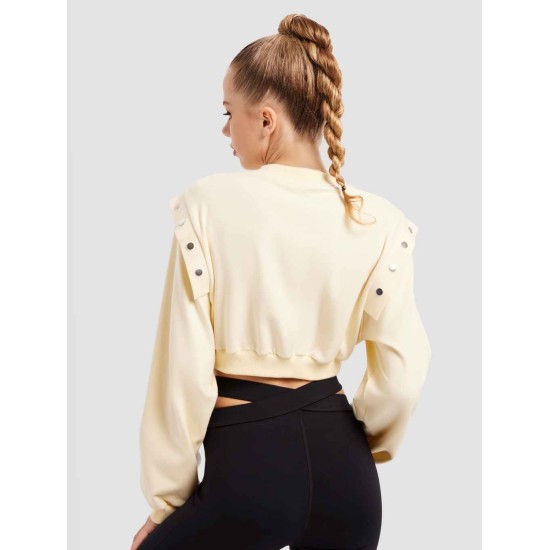 Shoulder Button Knit Sweatshirt Shoulder Button Knit Sweatshirt