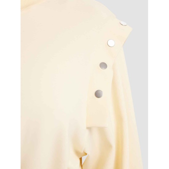 Shoulder Button Knit Sweatshirt Shoulder Button Knit Sweatshirt