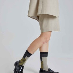 Green Zebra Pattern Socks