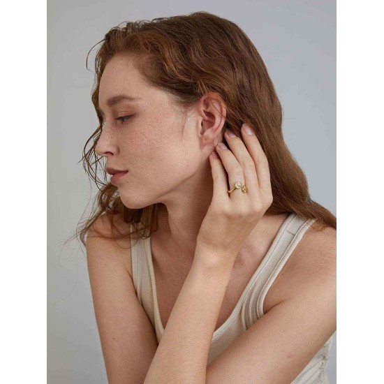 Double Sunflower Ring Double Sunflower Ring