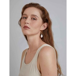 Pearl Oblong Earrings