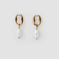 Pearl Oblong Earrings