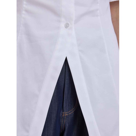 Short Sleeves Gathered-waist Shirt Short Sleeves Gathered-waist Shirt