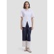 Short Sleeves Gathered-waist Shirt Short Sleeves Gathered-waist Shirt