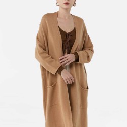 Slouchy Long Wool Cardigan