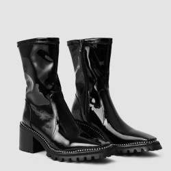 Silver Rhinestone Boots
