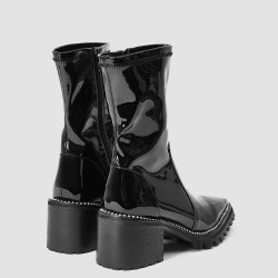 Silver Rhinestone Boots