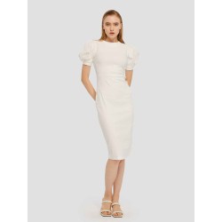 Puff Sleeve Sheath Dress