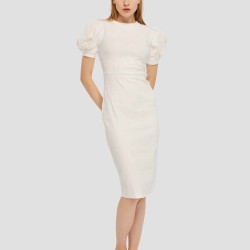 Puff Sleeve Sheath Dress