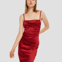Red Satin Dress