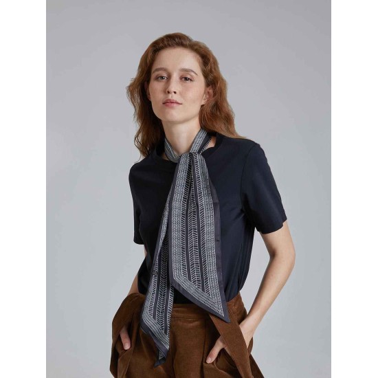 Satin Effect Striped Scarf Satin Effect Striped Scarf