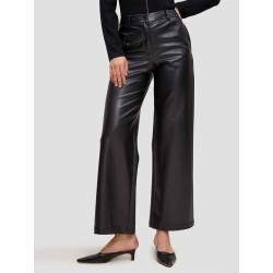 Faux Leather Straight Pants