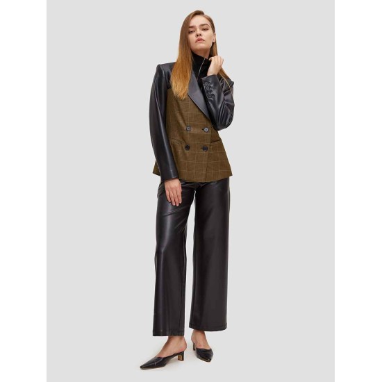 Faux Leather Straight Pants Faux Leather Straight Pants