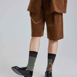 Brown Serpent Pattern Socks