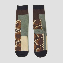 Brown Serpent Pattern Socks