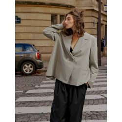 Boxy Two Button Blazer