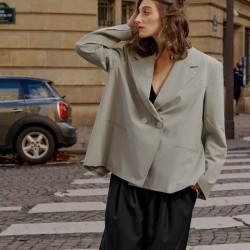 Boxy Two Button Blazer
